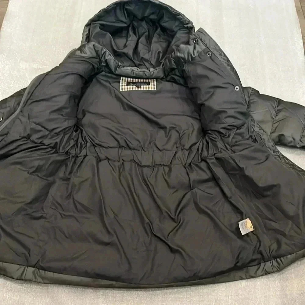[5/6]Aquascutum Junior Girl Down Filled Gray Puffer Jacket with Bow  at waist - Picture 5 of 9
